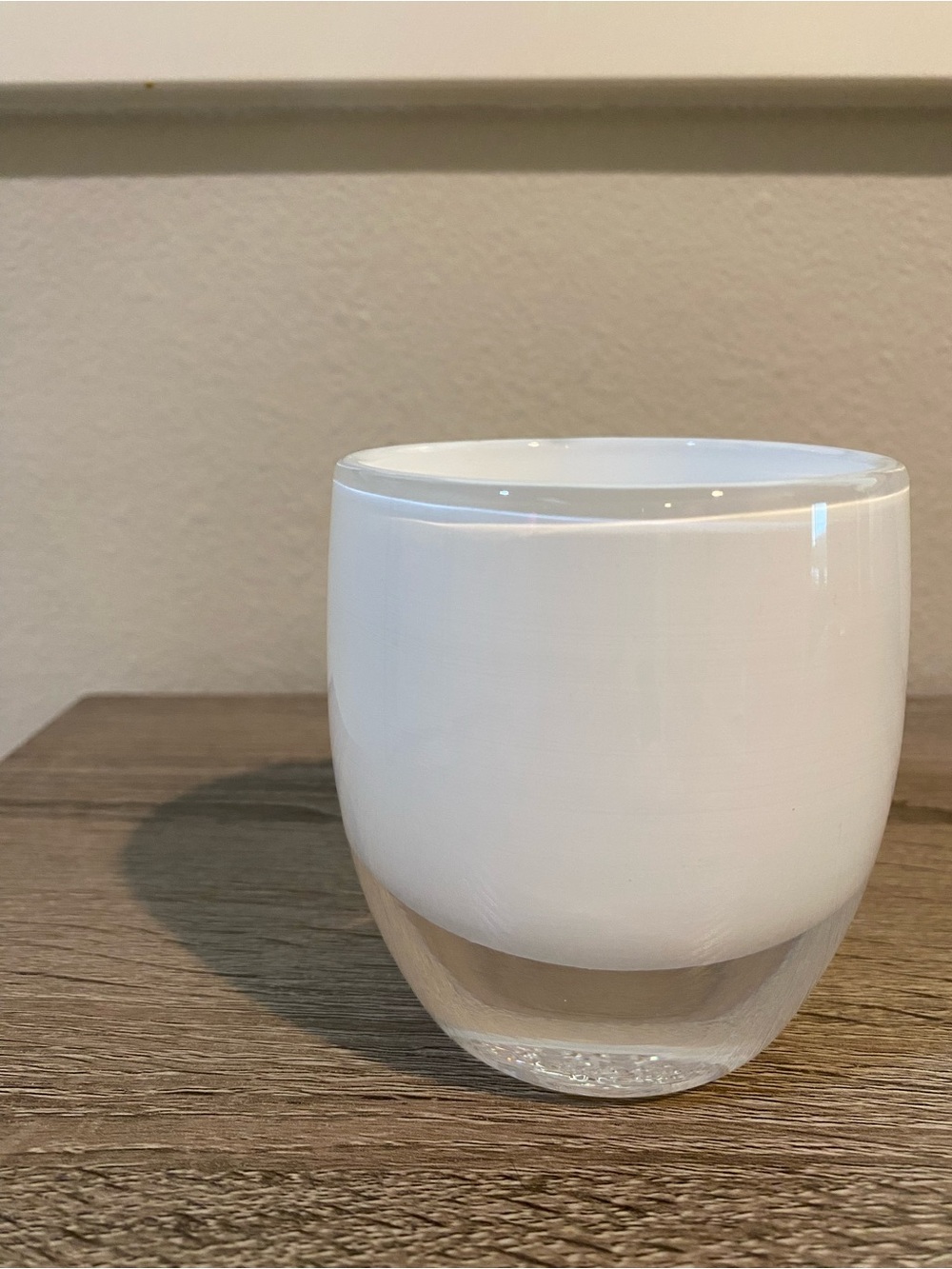 Glassybaby “Hope” white votive NWT